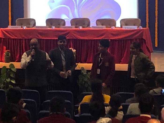 Class 8 attends a lecture on Innovation